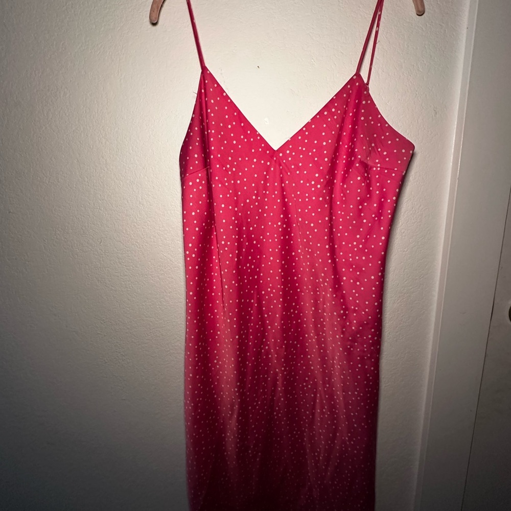 A New Day Pink Polka Dot Dress